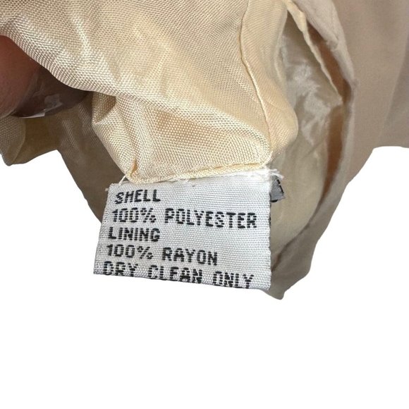 Size 8 CECILY Brown Champagne Beige Beaded Dress - Picture 14 of 15